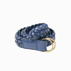 Hand Woven Calf Leather Belt 58123 | Nocturne (Blue)