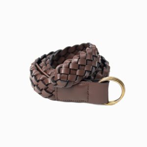 Hand Woven Calf Leather Belt 58123 | Sequoia (Brown)