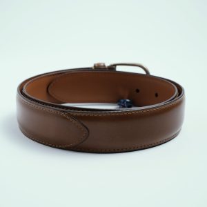 Leather Belt A2892 | Whiskey Cordovan-Brass Buckle